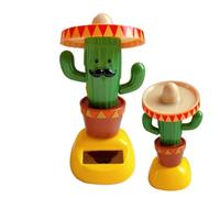 Générique Ornements De Tableau De Bord De Voiture,Jouets Interactifs Solaires,Figurines Cactus Dansant pour Tableau De Bord | pour SUV RV Camion Berline Anniversaire Conducteurs Voyage