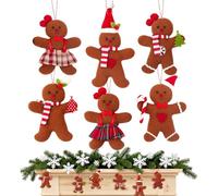 Générique Ornements en d'épices en Feutre - Ensemble de décoration d'arbre de Noël 6 pièces, décoration Maison Vacances d'hiver, matériau Doux et avec Un Design Charmant, Accessoires saisonni