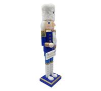 Générique Ornements en Noisette en Bois - Figurines de Hanoukka Bleu et Blanc, Statues de Vacances décoratives, poupées de Collection saisonnières | Accent de pièce maîtresse de Table pour cheminée