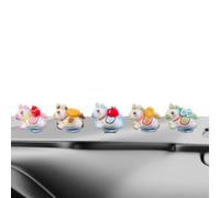 Générique Ornements pour Tableau De Bord De Voiture | 5 Pièces décorations drôles pour Nouvel an | Figurine De Cheval | Décoration Intérieur Auto Rétroviseur Bureau Maison