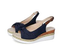 Générique Orthopedic High Heels Wedge Sandals 2026 for Women Espadrilles Open Toe Ankle Strap Sandals Boho Summer Beach Walking Shoes Comfortable Walking Outdoor Shoes