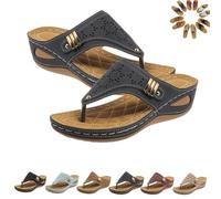 Générique Orthopedic Sandals for Women, Breathable Mesh Hollow Casual Sports Sandals, Lightweight Comfort for Daily Wear (Dark blue,39)