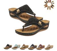 Générique Orthopedic Sandals for Women, Breathable Mesh Hollow Casual Sports Sandals, Lightweight Comfort for Daily Wear (Black,39)