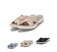 Générique Orthopedic Slide Sandals for Women Arch Support Comfortable Walking Cushioned Wide Width Summer Beach Slippers 2026 Casual Slip On (beige,43)