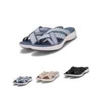 Générique Orthopedic Slide Sandals for Women Arch Support Comfortable Walking Cushioned Wide Width Summer Beach Slippers 2026 Casual Slip On (blue,41)