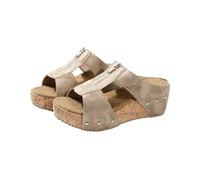 Générique Orthopedic Wedge Sandals for Women 2025 New Platform Sandal Open Toe Espadrilles Dressy Casual Boho Summer Beach (Khaki, 41)