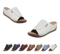 Générique Orthopedic Wedge Sandals for Women 2026 Comfortable Solid Color Platfor Sandals with Arch Wide Width Comfort, Breathable Open Toe Casual Walking Vacation Shoes (Beige,39)