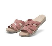 Générique Orthopedic Wedge Sandals for Women 2026 Orthotic Arch Support Shoes Womens Flat Sandals Summer Beach Slides Sandals Trendy Flat Shoes Non Slip Slippers (Red,42)