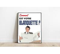 Générique OSS 117 : Le Caire nid d'espions - Comment est votre blanquette - Affiche minimaliste - Poster - Impression (30 * 40cm)