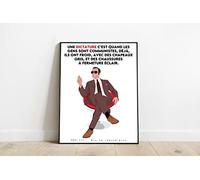 Générique OSS 117 : Rio ne répond plus - Hubert - La piscine - Affiche minimaliste - Poster - Impression (Dictature, 15 * 20cm)