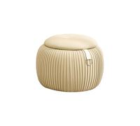 Générique Ottoman De Rangement Rond, Siège/Repose-Pieds Multifonctionnel for Le Salon, Tabouret Chaise avec Couvercle, for Usage Domestique Familial(Color1)