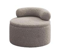 Générique Ottoman Rond avec Rangement Et Petit, Ergonomique, 35 X 35 X 27 Cm, Repose-Pieds Rond en Peluche avec Rangement, Repose-Pieds Rembourré, Siège Confortable, pour Salon, Chambre À Couche