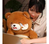 Générique Ours en Peluche Jouet,Coussin Câlin Qui Sert De Compagnon Réconfortant - Peluche Ours Aux Larmes - pour Canapé Lit Canapé Voiture Chaise Bureau Salon Ainsi Que Chambre À