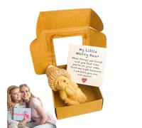 Générique Ours en Peluche | Petit Ours Doudou Fait Main Boîté - Compagnon de Jeu Doux avec Carte Inspirante Décoration Maison Faite Main pour Femmes
