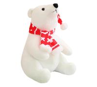 Générique Ours en Peluche rembourré Compagnon décoratif réaliste et | figurine d'animal en peluche ours polaire pour dames, ados, femmes, lit, canapé, anniversaire, crémaillère,