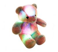 Générique Ours en Peluche - Ruban LED, Peluche Douce, Sept Lumières Colorées | Petit Oreiller De Ours en Peluhe Réutilisable, pour La Famille, Amis, Les, Les Garçons Et Lyage À