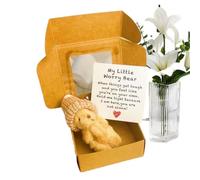Générique Oursons Miniatures Ours en Peluche | Jouet Animal Fait Main avec Carte d'Encouragement pour Graduation Mère Bébé Naissance Noël Saint-Valentin Attention
