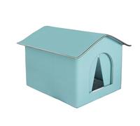 Générique Outdoor Cat House,Foldable Cat Shelter for Winter | Easy Installation Bunny Bed, Waterproof Rainproof Pet Tent, Integrated Large Eaves Kitten Cave for Cats, Small Animals, Feral Cats