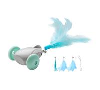 Générique Outdoor Cat Play Toy, Cat Toy with Feathers, Cat Mice Toy, Squeaky Kitten Toy, Toy for Cats, Electric Cat Toy with Lights, Interactive Mice Toy, Feathered Cat Toy, Lights for Cat Toys,