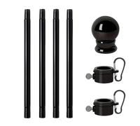 Générique Outdoor Flag Pole - 180cm Heavy Duty Flagpole | Stainless Steel 360 Rotating Free Rings, Weather Resistant Residential Flagstick for House Wall Roof Porch Garden Yard Patio Celebration