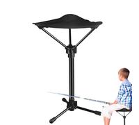 Générique Outdoor Folding Chairs, Foldable Camping Stool, Portable Aluminum Alloy Seat, Strong Load-Bearing Backpacking Stool, Three Height Modes, 43x9cm, Lightweight for Travel & Fishing