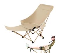 Générique Outdoor Folding Chairs - Folding Camping Chair | Foldable Chairs for Outside | Adjustable Height Ergonomic Lounger Seat for Beach Adults Yard Hiking Poolside Field