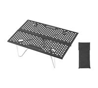 Générique Outdoor Folding Table - Hollow Weatherproof Metal | X-Support Camping & Kitchen Table | 300g Mini Quick-Unfolding Aluminum Alloy Tables with Carrying Case | for Hiking, BBQ, Fishing & Beach