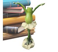Générique Outdoor Frog Decor, Yoga Resin Statue, 7.09x2.76 inches Animal Lawn Ornament, Weather-Resistant Sculpture, 1-Piece Green Figurine for Garden Yard Birthday Gift Women Mom Grandma