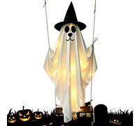 Générique Outdoor Halloween Decorations - 59 inch Light Up Swing Ghost Dog