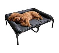 Générique Outdoor Pet Cot - Puppy Bed for Indoor Outdoor Trips | Oxford Fabric with Detachable Cushion, Waterproof Elevated, Non Slip Base, Portable Rest Station, Compact Travel Gear