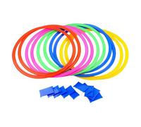 Générique Outdoor - PP 38x38x1.5cm | Ring Game, Obstacle Course with Beanbag and Connectors, 15-inch Squares for Kids Indoor Outdoor Play | for Backyard Park Playground Fun Exercise Use