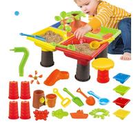 Générique Outdoor Sand Table, Sensory Playset, Water Activity Center, Interactive Toy Station, 17.72x17.72x13.78 inches, Multifunctional Summer Game, for, Backyard, Beach, Garden