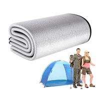 Générique Outdoor Waterproof Pad | Aluminum Foil Double-Sided Mat Insulating Picnic Camping for Beach Hiking Temperature Regulation