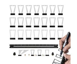 Générique Outil à queue d'en bois, guide de marqueur à queue d'- Guide en d'pour outils à main pour le travail du bois - Outil de marquage de précision en métal pour d'pour adulte, travailleur