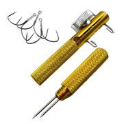 Générique Outil d'attache - Dispositif de nouage de Ligne de pêche, Aide à Attacher Un hameçon Portable, Fixation de Crochet légère, Solide et, Fonctionnement Fluide | Idéal pour Le kit de ma