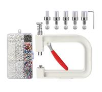Générique Outil de Fixation de Perles - Kit de Presse à Perles Artisanale | Kit De Fabrication De Bijoux À Rivets Pour Cuir Chaussures Chaussettes Sacs Chapeaux Robes Débutants