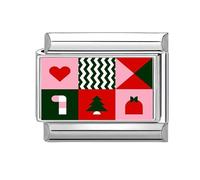 Générique Outil de lien de, connecteur de lien de, thème de noël, attachement de bande, Texture en acier inoxydable, bijoux de noël, accessoires rouges