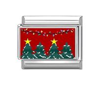 Générique Outil de lien de, connecteur de lien de, thème de noël, attachement de bande, Texture en acier inoxydable, bijoux de noël, accessoires rouges