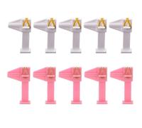 Générique Outil de Manucure 10pcs en Abs Blanc, Clip de Retenue pour Gel pour Ongles, Facile à Stocker, pour Usage Personnel ou Salons Professionnels