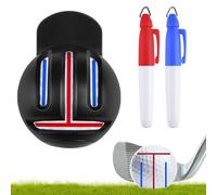 Générique Outil de marqueur de Balle de Golf, Outil d'alignement de Golf - Outil de marqueur de Lignes de Balle de étanche, d'alignement d'empreinte Clair avec 2 stylos pour Les Amateurs de, Amis