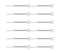 Générique Outil de Positionnement de Mèche Polyvalent en Acier Carbone Argenté 12 Pinces à Mèche pour Fabrication de Bougies pour de Bougies