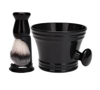 Générique Outil de rasage de barbe avec bol large, blaireau dense en bristle et support, kit complet pour grooming masculin