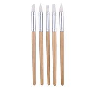 Générique Outil en Bois Silicone Sculpture d'argile et 5 Pièces | Pâte Polymère et Projets Créatifs, Facile à Nettoyer Ranger, Kit Pratique pour Modelage