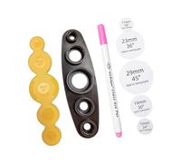 Générique Outil pour Fabriquer Des Boutons, Bouton Recouvert de Tissu, ébauche de Bouton Rond, Bouton Recouvert Fait Main, Kit de Fabrication de Boutons DIY Pou, Sans bouton