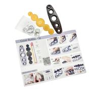 Générique Outil pour Fabriquer Des Boutons, Bouton Recouvert de Tissu, ébauche de Bouton Rond, Bouton Recouvert Fait Main, Kit de Fabrication de Boutons DIY Pou, avec boutons