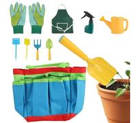 Générique Outils De Jardinage pour Enfant,Petit Tablier | Kit de Jardin pour Les | pour Jardin Arrière-Cour Plage Aire de Jeu Pelouse Extérieur en Été Patio ou Terrasse