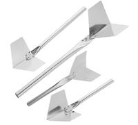 Générique Outils de plâtrage 4 pièces truelle angle en acier inoxydable pour utilisation sur site de construction, améliore l'efficacité du travail sur murs intérieurs et extérieurs