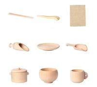 Générique Outils de Poubelle sensorielle - Jouets pour Tout-Petits | Ensemble de Huit cuillères en Bois, Pinces, Apprentissage de la motricité Fine, de Trois Ans et Plus, Jeu éducatif, dévelo