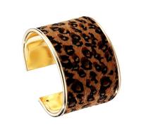Générique Ouvert imprimé léopard, Manchette réglable pour Un Port Facile, floqué Doux, Alliage Confortable, Bijoux à la Mode, Bijoux de fête