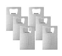 Générique Ouvre-bouteille plat, Ouvre-bouteille en acier inoxydable, Lot de 6 pièces, Forme carte de crédit, pour bar et événements en extérieur